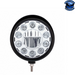 Black Black "Billet" Style Groove Headlight With Visor 11 LED Bulb - Chrome #32689 HEADLIGHT