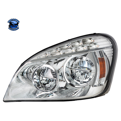 Gray LED HEADLIGHT FOR 2008-2017 FREIGHTLINER CASCADIA (Choose Color) (Choose Side) Headlight Chrome / Driver's Side,Chrome / Passenger's Side,Black / Driver's Side,Black / Passenger's Side