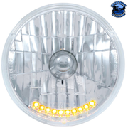 ULTRALIT - 7" Crystal Headlight With 10 Amber LED Position Lights #S2010LED LED Headlight Light Gray