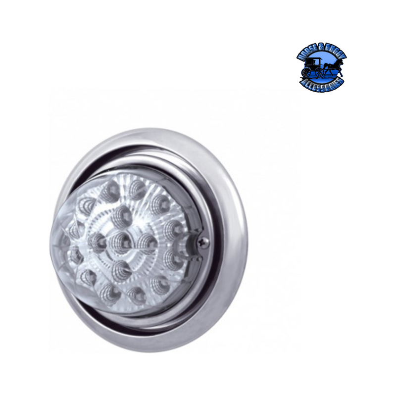 FRONT BUMPER LIGHT WITH 17 AMBER LED DUAL FUNCTION CLEAR STYLE REFLECTOR LIGHT FOR FL COLUMBIA (Choose Color) Front Bumper Light Clear Gray