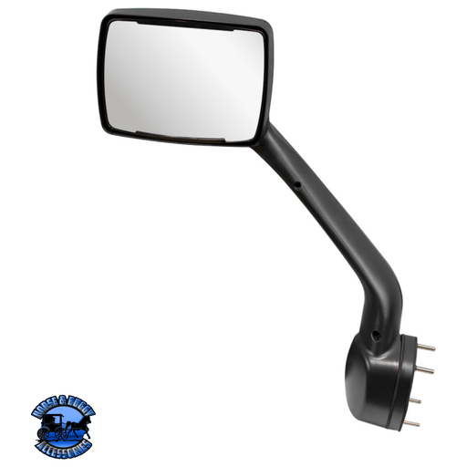 CHROME HOOD MIRROR ASSEMBLY W/ SEQUENTIAL LED TURN SIGNAL FOR 2013-2021 KENWORTH T680 & PETERBILT 579 (Choose Side) Hood Mirror Drivers Side Light Gray