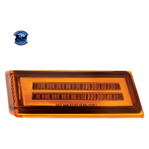 Chocolate 35 LED SEQUENTIAL TURN SIGNAL LIGHT FOR 2018-2024 FREIGHTLINER CASCADIA - AMBER LED/AMBER LENS (Choose Side) TURN SIGNAL Driver's Side,Passenger's Side