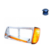 14 LED HEADLIGHT BEZEL WITH TURN SIGNAL FOR 1989-2009 FREIGHTLINER FLD (Choose Color) (Choose Side) Headlight Bezel Amber / Driver's Side,Amber / Passenger's Side,Clear / Driver's Side,Clear / Passenger's Side,Chrome / Driver's Side,Chrome / Passenger's Side Light Gray