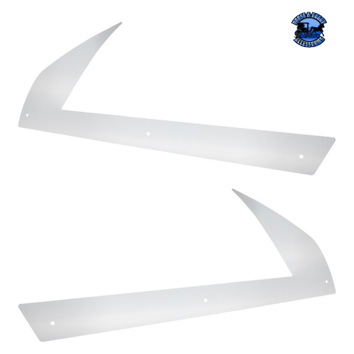 Light Gray 430 SS BELOW HEADLIGHT FENDER GUARDS FOR 2018-2024 FREIGHTLINER CASCADIA (PAIR) #29149 Headlight Fender Guards