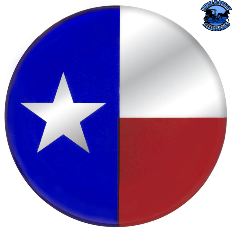 1-3/4" Round Glossy Sticker - Texas Flag #22942