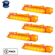 6 LED COMPETITION SERIES EXTERIOR VISOR LIGHT FOR 1996-2024 VOLVO VNL (Choose Lens Color) (Choose Package Quantity) light Amber / 5 Pack Dark Orange