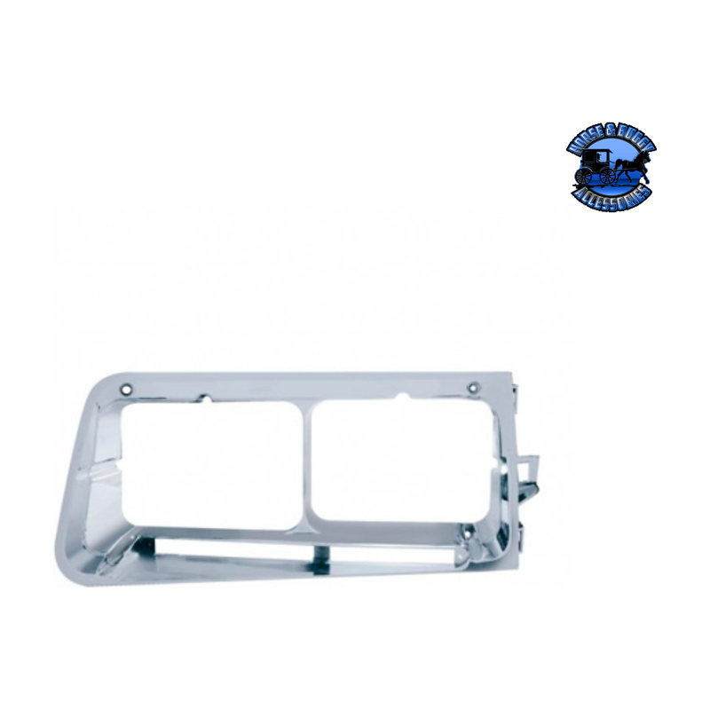 HEADLIGHT BEZEL WITH LED CUTOUT FOR 1989-2009 FREIGHTLINER FLD (Choose Side) Headlight Bezel Driver's Side Light Steel Blue