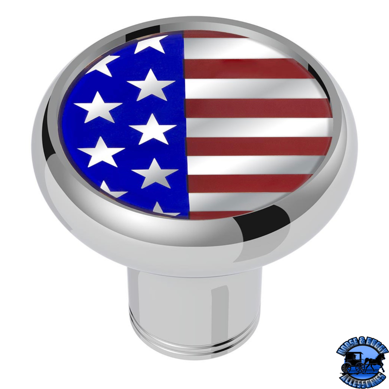 1-3/4" Round Glossy Sticker - USA Flag #22941