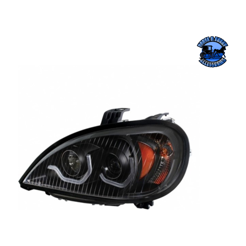 PROJECTION HEADLIGHT WITH LED POSITION LIGHT FOR 2001-2020 FREIGHTLINER COLUMBIA (Choose Color) (Choose Side) HEADLIGHT Black / Driver's Side,Black / Passenger's Side,Chrome / Driver's Side,Chrome / Passenger's Side Black