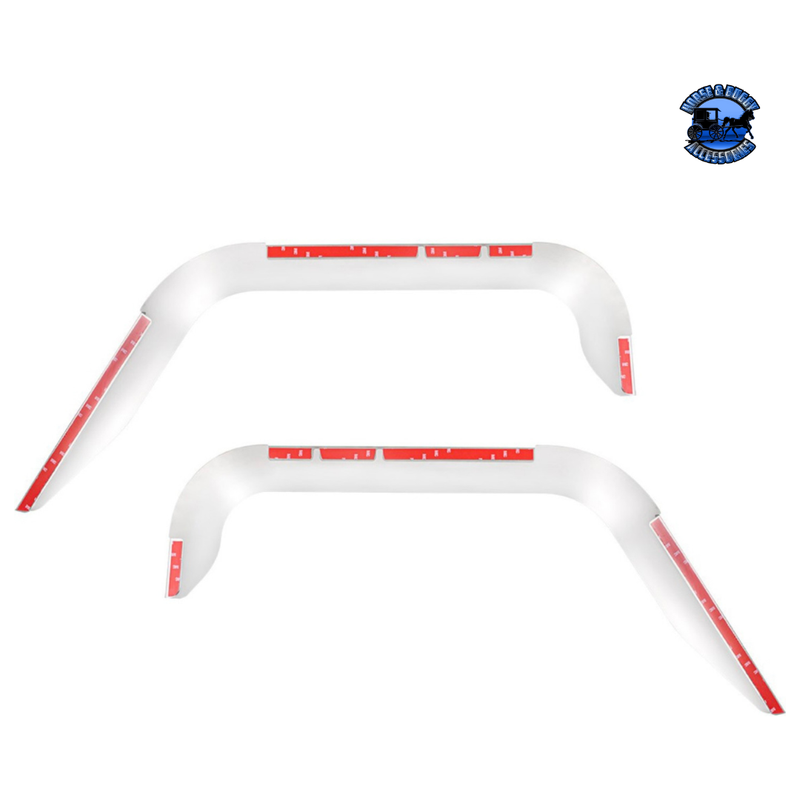 STAINLESS DOOR WINDOW VENT VISOR FOR 2008-2017 FREIGHTLINER CASCADIA (PAIR) #29148 VISOR Antique White