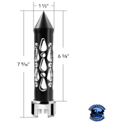 THREAD-ON BROOKLYN STYLE SPIKE GEARSHIFT KNOB WITH 13/15/18 SPEED ADAPTER - MATTE BLACK/VERTICAL #71200 Knob Light Gray