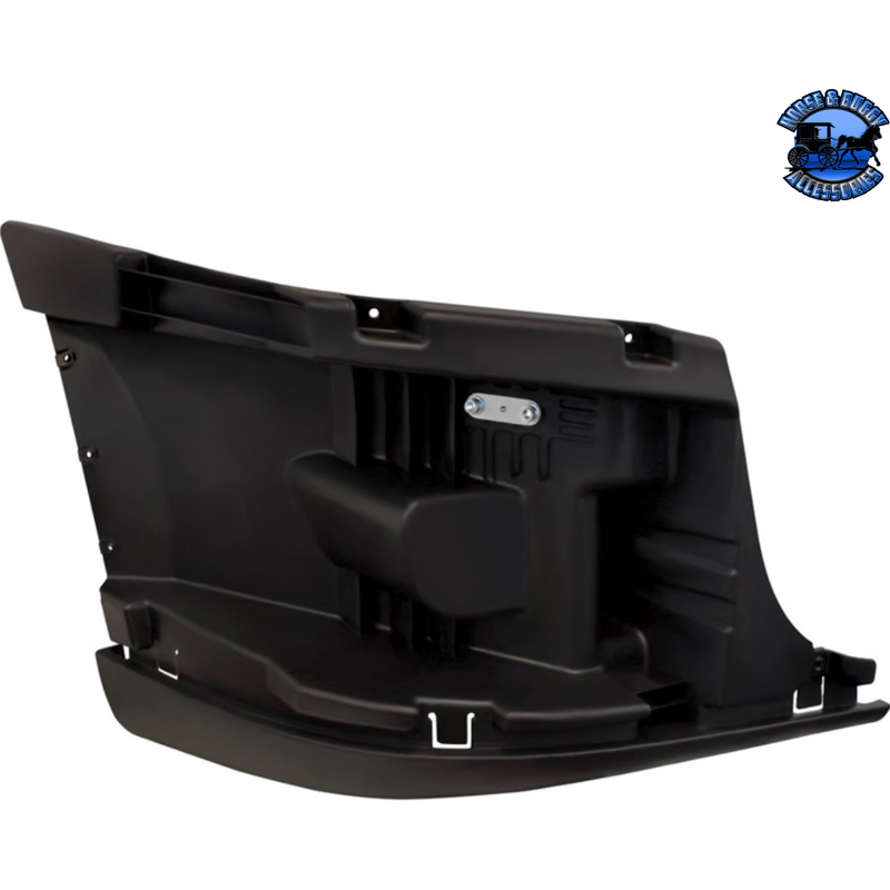 BUMPER END REINFORCEMENT WITHOUT FOG LIGHT HOLE FOR 2008-2017 FREIGHTLINER CASCADIA (Choose Side) Bumper End Driver's Side,Passenger's Side Black