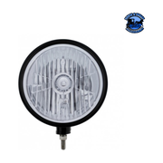 Black "Billet" Style Groove Headlight Crystal H4 Bulb #32666 HEADLIGHT Gray