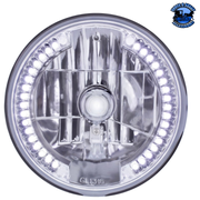 ULTRALIT - 7" CRYSTAL HEADLIGHT WITH 34 LED POSITION LIGHT (Choose Color) HEADLIGHT Amber,White Dark Gray
