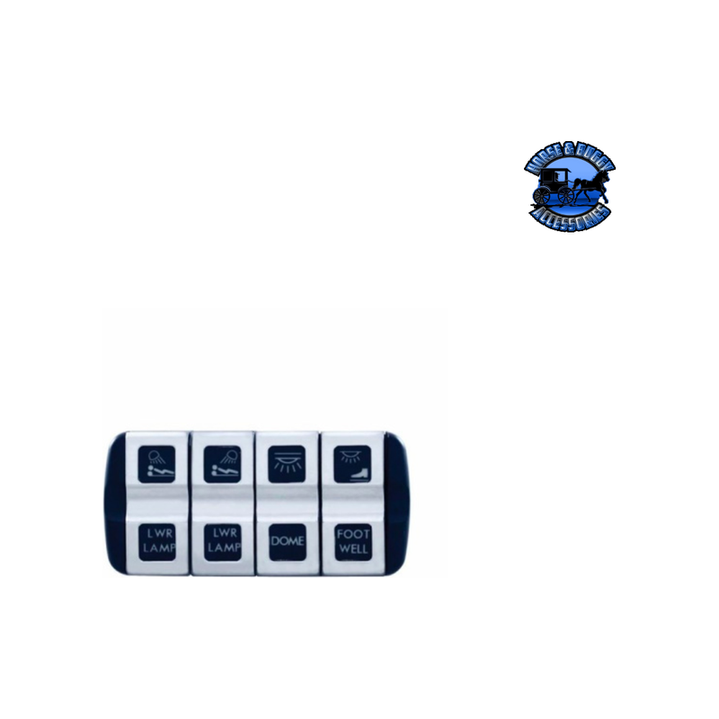 Chrome Plastic Switch Covers - 3 Openings (Card of 2) #42417 Switch Cover Midnight Blue