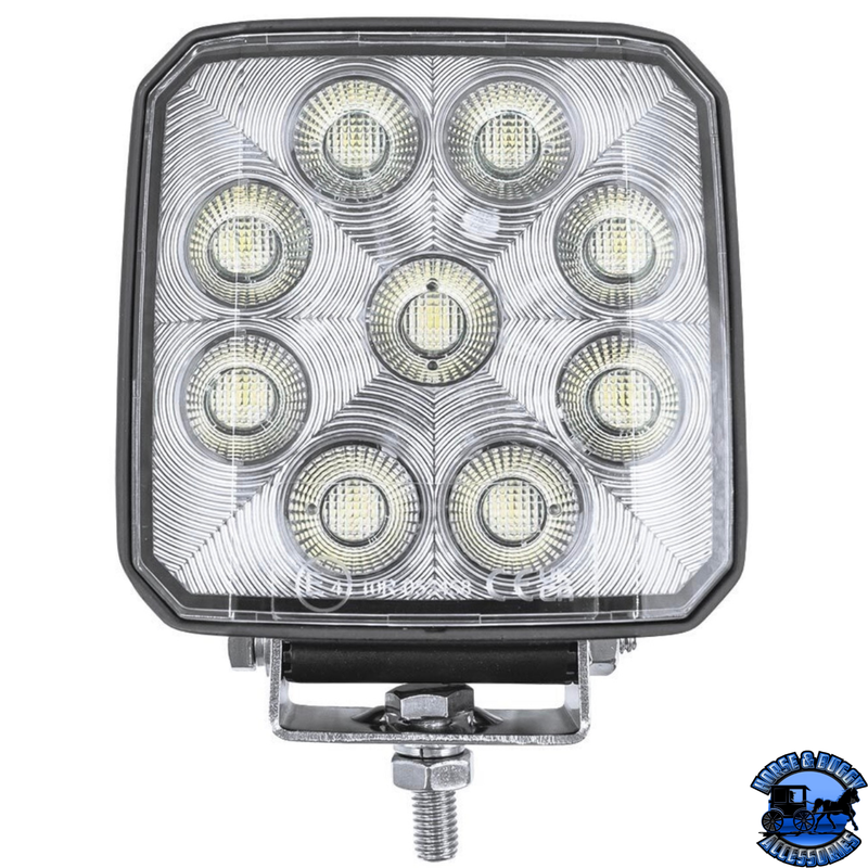 36702   9 LED High Power 3-7/8" Square Work Light-Flood #36702