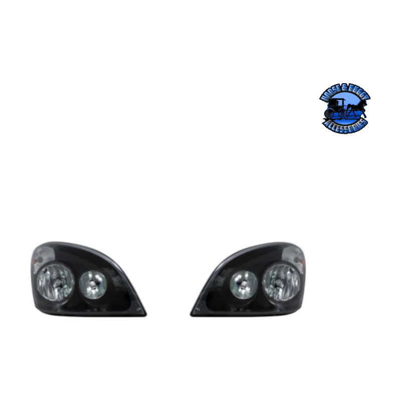 Blackout Headlight Set For 2008-2017 Freightliner Cascadia (Pair) #31207 headlight Dark Slate Gray