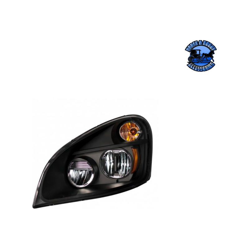 BLACKOUT LED HEADLIGHT FOR 2008-2017 FREIGHTLINER CASCADIA (Choose Side) LED Headlight Driver's Side,Passenger's Side Black