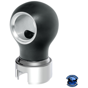 THREAD-ON CHARLOTTE STYLE GEARSHIFT KNOB WITH 13/15/18 SPEED ADAPTER (Choose Finish) Knob Matte Black Dark Slate Gray