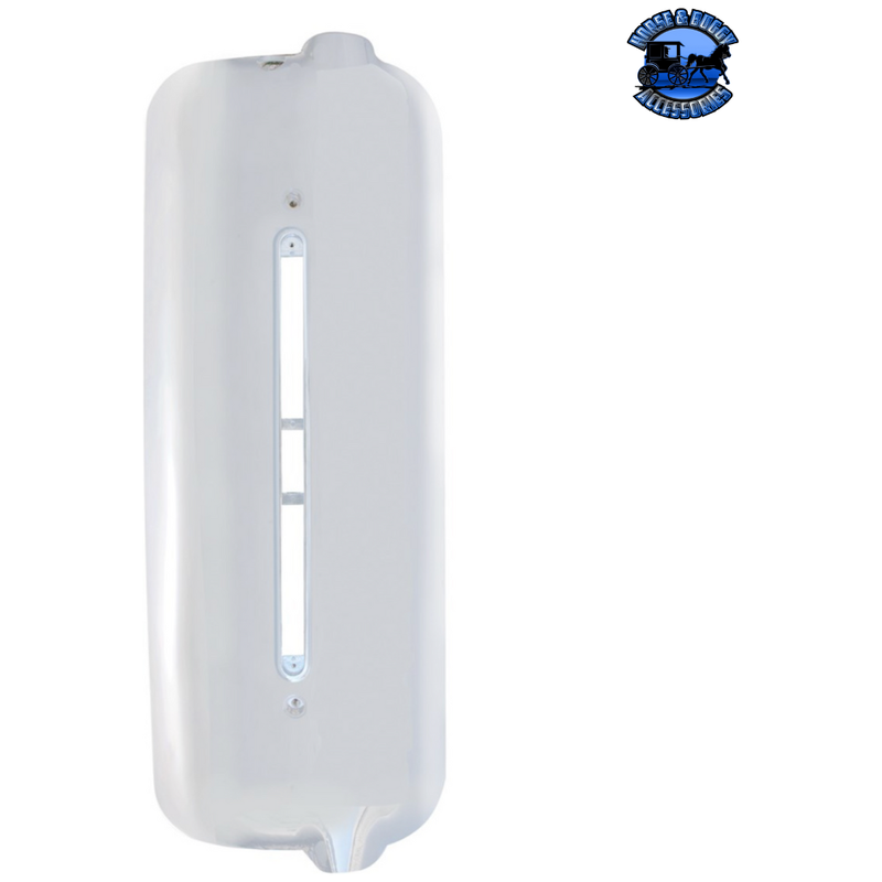 CHROME PLASTIC MIRROR COVER WITH LED CUTOUT FOR 2005 & OLDER FREIGHTLINER CENTURY (Choose Side) Mirror Cover Passenger's Side Light Gray