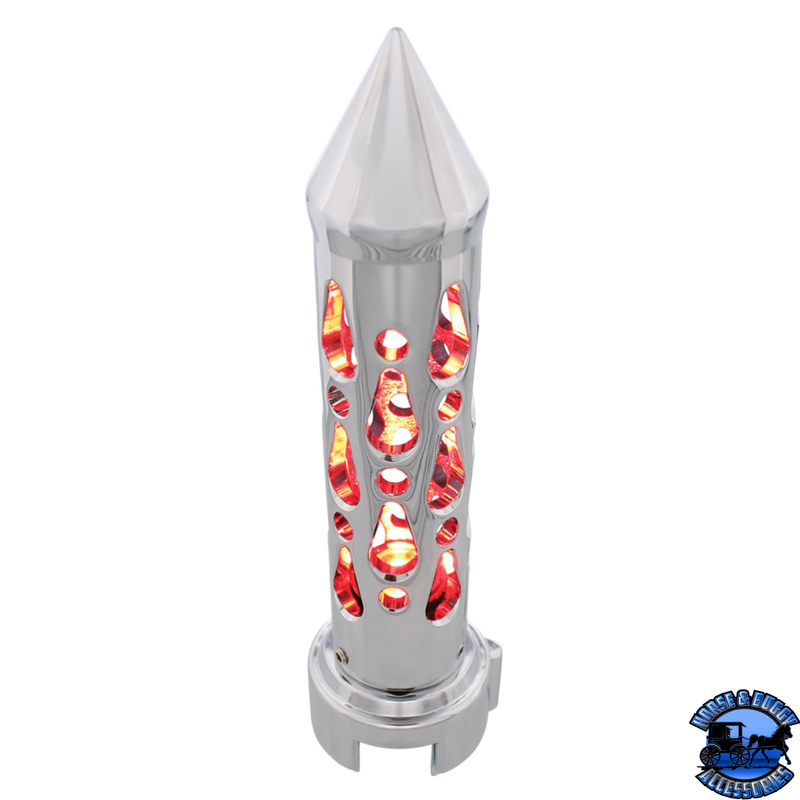 Brooklyn Style Spike Gearshift Knob With LED 9/10 Speed Adapter - Chrome/Red LED View Similar Options #70737