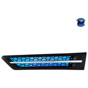 HOOD AIR INTAKE GRILLE WITH LED FOR 2018-2024 FREIGHTLINER CASCADIA 126 (Choose Color) (Choose Side) Air Intake Blue LED / Driver's Side Black