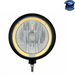 Gray Black "Billet" Style Groove Headlight 9007 Bulb With Amber LED Halo Rim #32669 HEADLIGHT