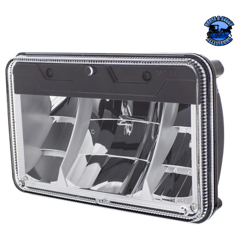 ULTRALIT - HIGH POWER LED 4" X 6" HEADLIGHT WITH POLYCARBONATE LENS & HOUSING (Choose High or Low) High Power LED Low,High Dark Slate Gray