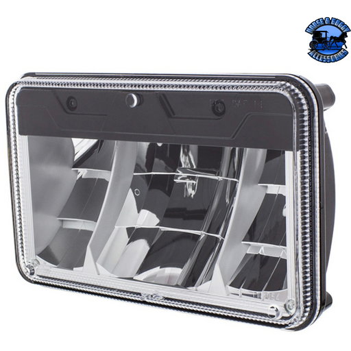 Dark Slate Gray ULTRALIT - HIGH POWER LED 4" X 6" HEADLIGHT WITH POLYCARBONATE LENS & HOUSING (Choose High or Low) High Power LED Low,High