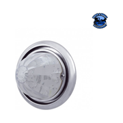 FRONT BUMPER LIGHT WITH 17 AMBER LED WATERMELON LIGHT FOR FREIGHTLINER COLUMBIA (Choose Color) Front Bumper Light Clear Gray