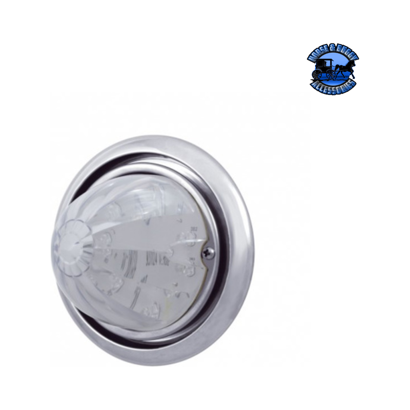 FRONT BUMPER LIGHT WITH 17 AMBER LED WATERMELON LIGHT FOR FREIGHTLINER COLUMBIA (Choose Color) Front Bumper Light Clear Gray