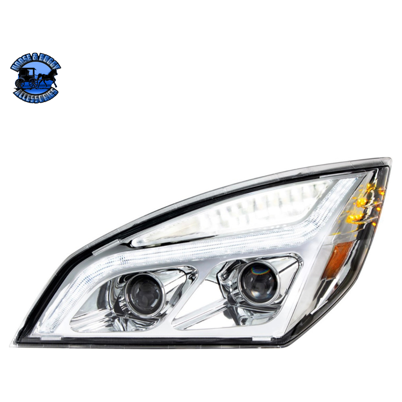 LED PROJECTION HEADLIGHT WITH LED POSITION LIGHT FOR 2018-2024 FREIGHTLINER CASCADIA (Choose Color) (Choose Side) LED Headlight Chrome / Driver's Side,Chrome / Passenger's Side,Black / Driver's Side,Black / Passenger's Side Dark Slate Gray