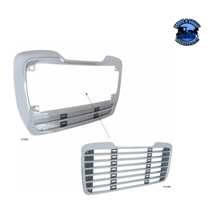 Gray Freightliner M2 Chrome Grille Surround #21202 Grille