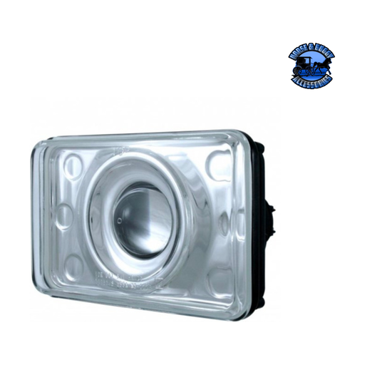 Dark Gray ULTRALIT - 4" X 6" CRYSTAL PROJECTION HEADLIGHT (Choose High or Low) HEADLIGHT Low,High