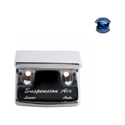 CHROME PLASTIC SUSPENSION AIR SWITCH GUARD WITH GLOSSY STICKER FOR 1990-2010 FREIGHTLINER CLASSIC (Choose Color) Air Switch Guard Black Light Gray