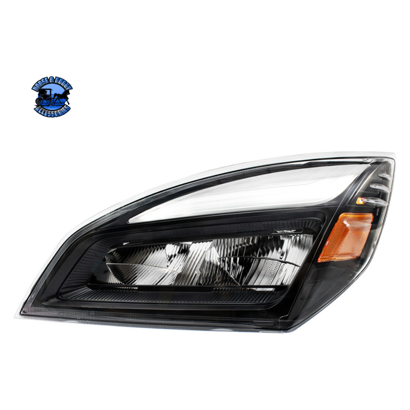 HIGH POWER LED HEADLIGHT FOR 2018-2024 FREIGHTLINER CASCADIA (Choose Color) (Choose Side) HEADLIGHT Black / Driver's Side Light Gray