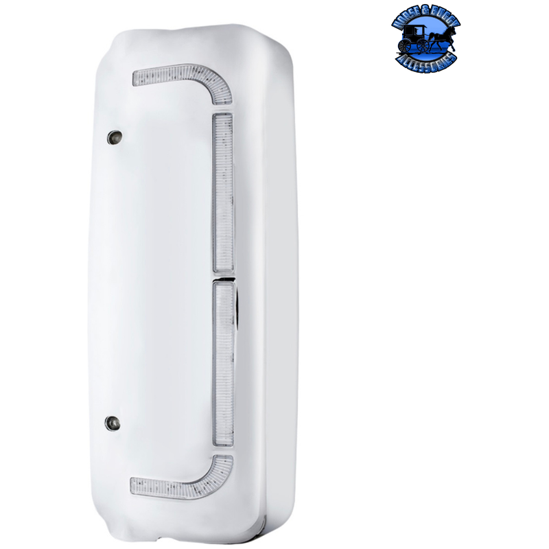 48 LED CHROME MIRROR COVER WITH SEQUENTIAL LED FOR FL CENTURY (2005-2010) & COLUMBIA (2005-2020) (Choose Side) LED Mirror Cover Driver's Side,Passenger's Side Light Gray