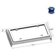 Stainless Single License Plate Holder For 2008-2017 Freightliner Cascadia #29098 License Plate Holder Gray