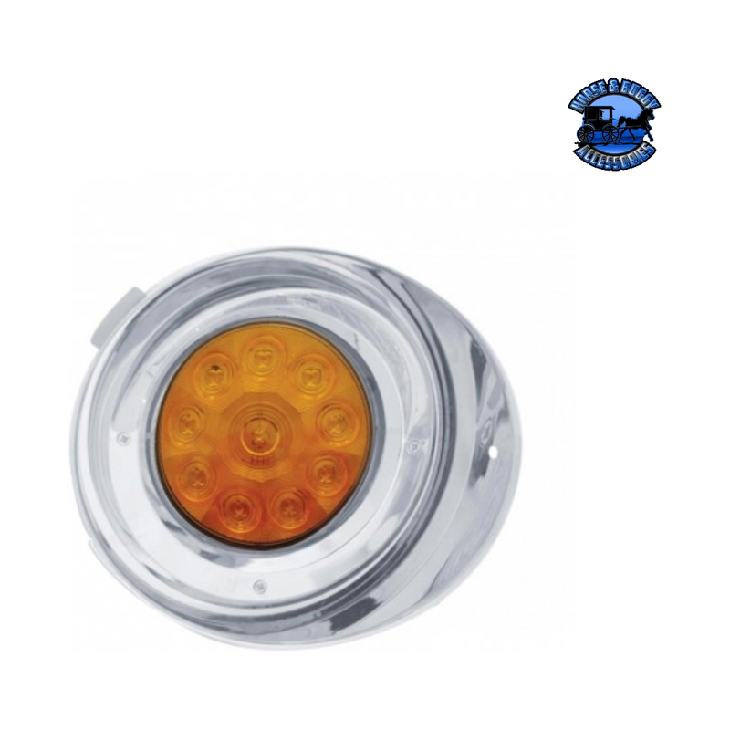 10 LED FREIGHTLINER DAYTIME RUNNING LIGHT CONVERSION KIT WITH VISOR (Choose Color) (Choose Side) Daytime Running Light Amber / Passenger's Side Light Gray