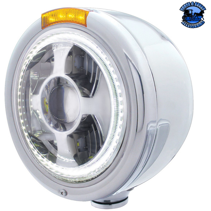 STAINLESS STEEL BULLET HALF MOON HEADLIGHT LED PROJECTION HEADLIGHT ...