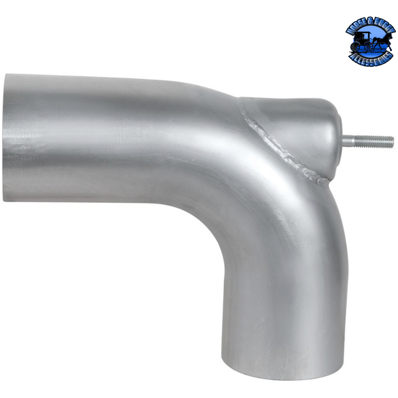 UNITED PACIFIC ALUMINIZED EXHAUST ELBOW FOR FREIGHTLINER CENTURY 04-17476-000 #FLCE-17476-000 EXHAUST Dark Gray