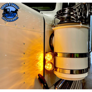 FRONT PETERBILT 15" AIR CLEANER BRACKET 2 watermelon mounting holes (sold in pairs) #1708 AIR CLEANER BRACKET Dark Khaki