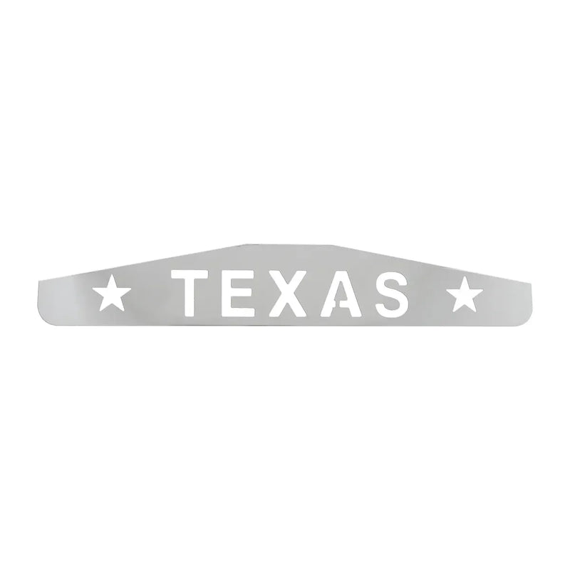 30053  CR. 4"X24" TEXAS W/ 2 STARS BOTTOM FLAP PLATE, 3 STUDS Gray