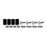 30163 SS Top Mud Flap Plates Mounting Hardware Black