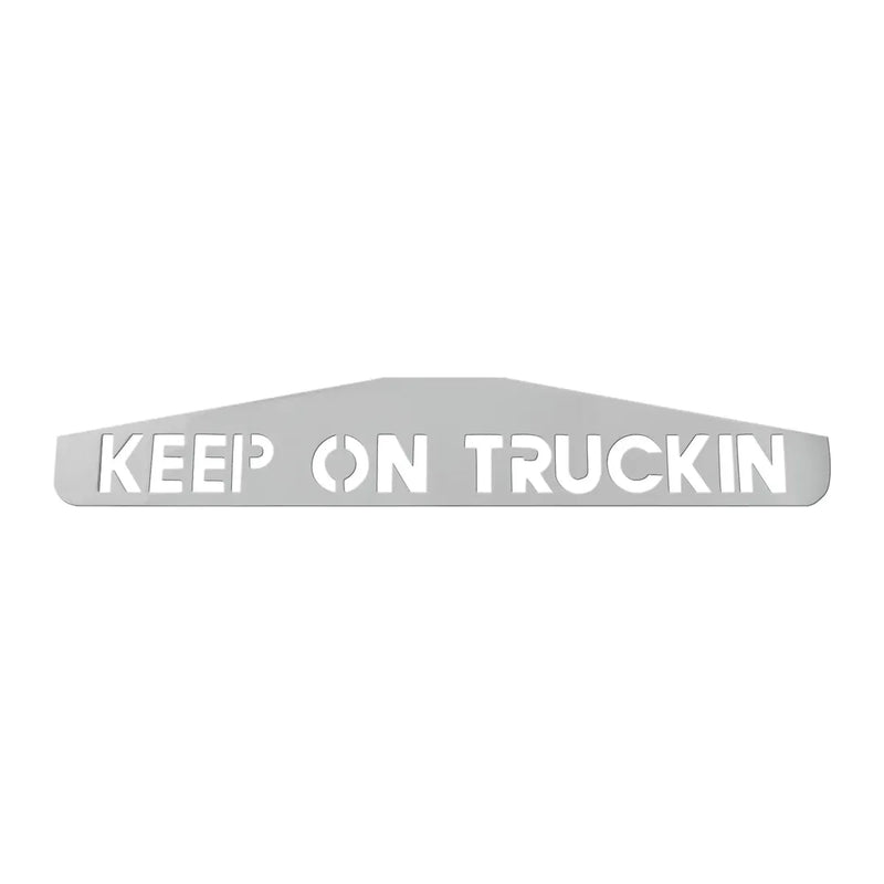 30200 24" X 4" CR. BOTTOM PLATE W/ KEEP ON TRUCKING SCRIPT Gray