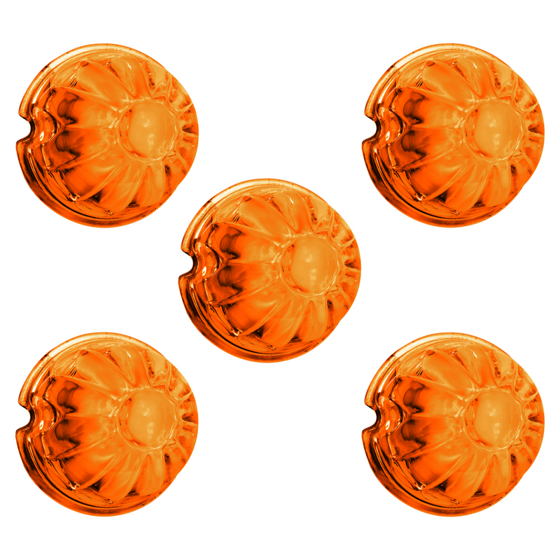 Watermelon Glass Marker Light Lens - Amber (5 Pcs)