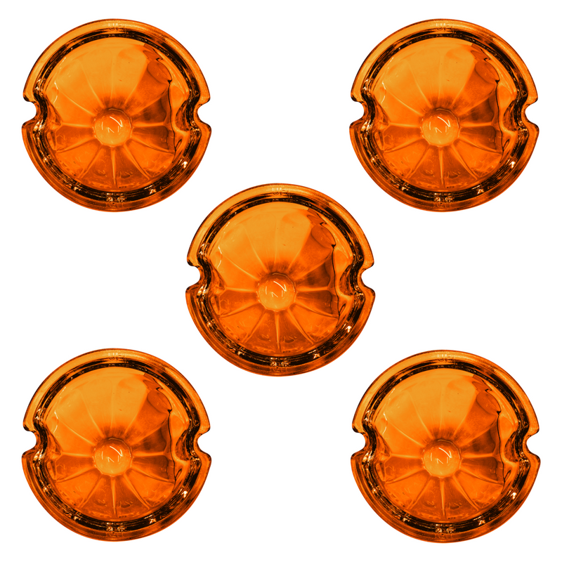 Watermelon Glass Marker Light Lens - Amber (5 Pcs)