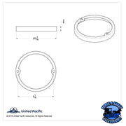 Stainless Steel Low Profile 3/8" tall Cab Light Bezel #30317 watermelon Black