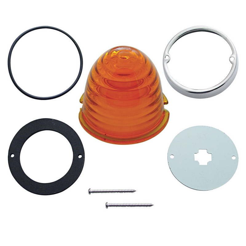 Grakon 1000 Cab Light Conversion Kit With Beehive Glass Lens & Twist In Base - Amber
