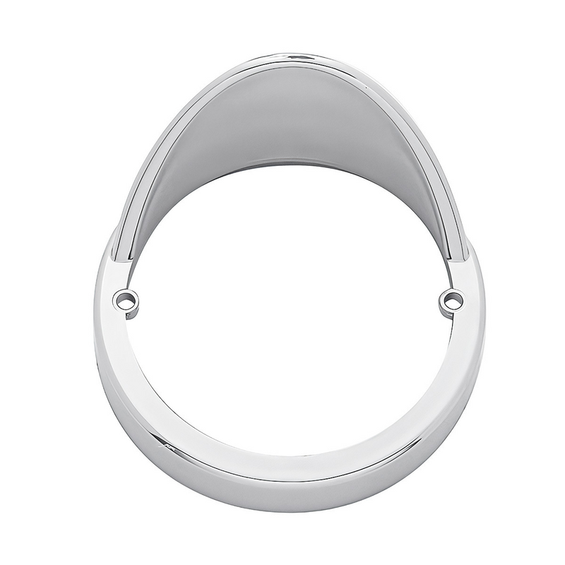 Chrome Plastic Cab Light Bezel With Visor For United Pacific Watermelon And Beehive Style Lights